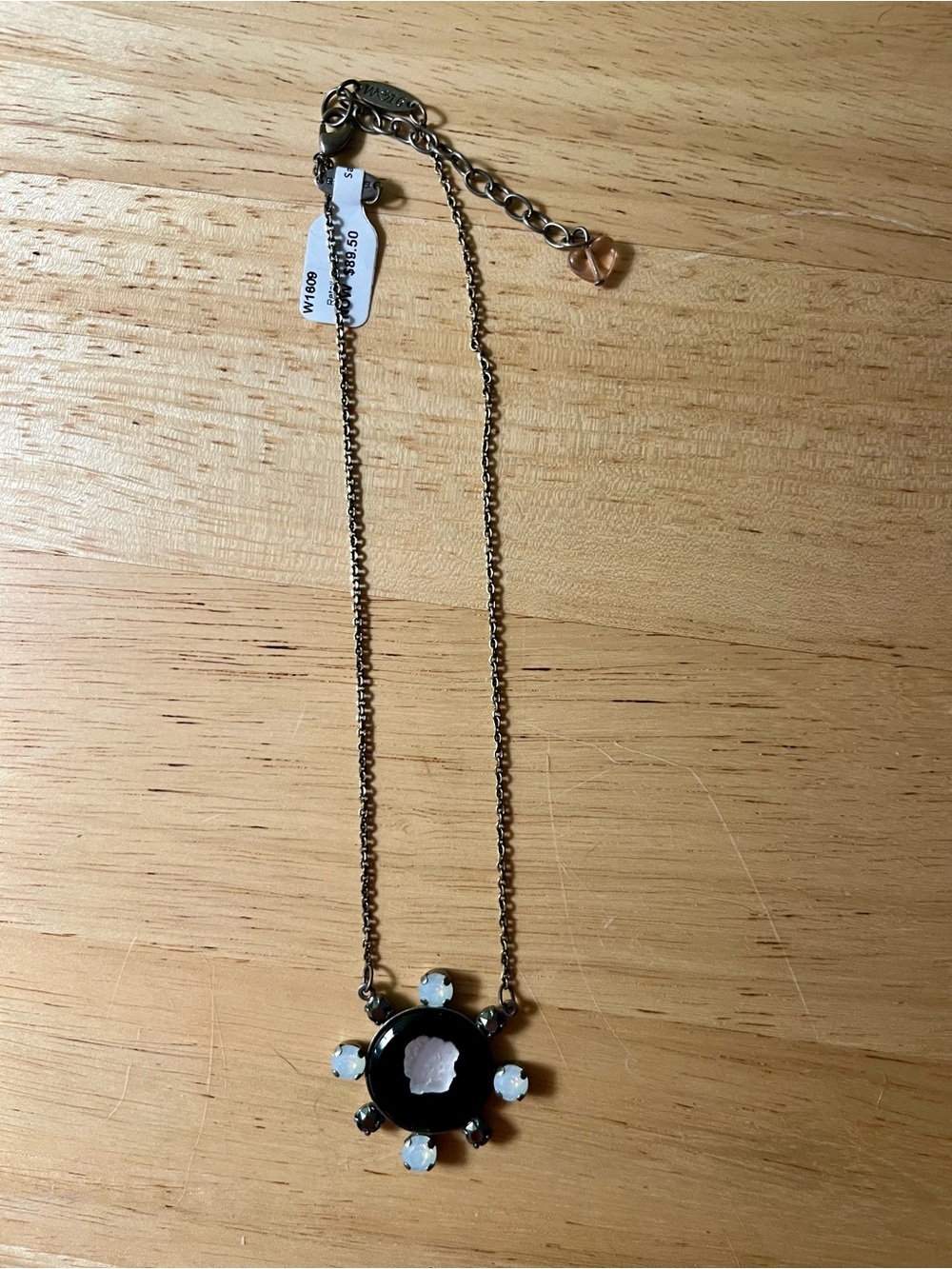 Sabika Black and Opal Accent Pendant Necklace